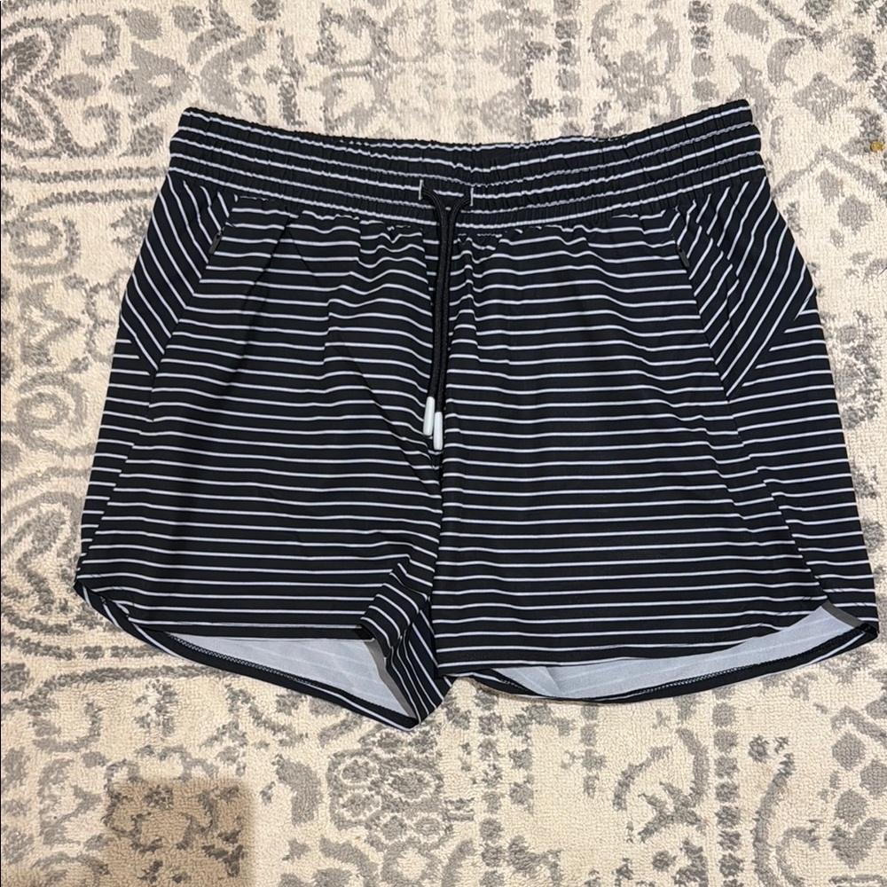 all in motion Black and White Striped Women's Shorts